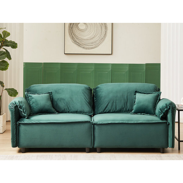 Ebern Designs Gulzaar 78.89'' Velvet Modern Sofa Living Room Couch